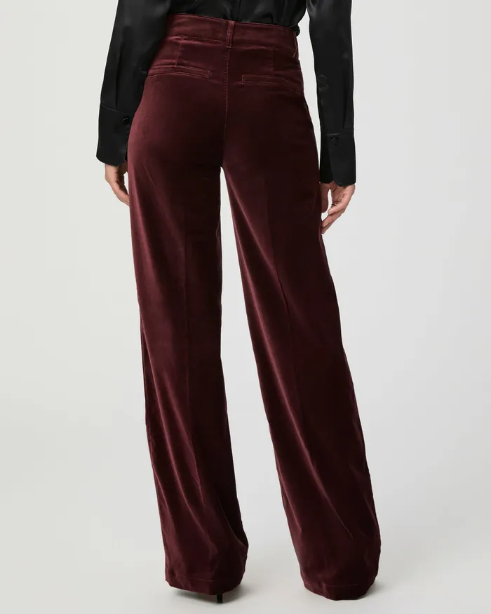 Sasha Wide Leg Pant 8211 Dark Oxblood Velvet Women Pants PAIGE Sasha Wide Leg Pant 8211 Dark Oxblood Velvet Women Pants PAIGE