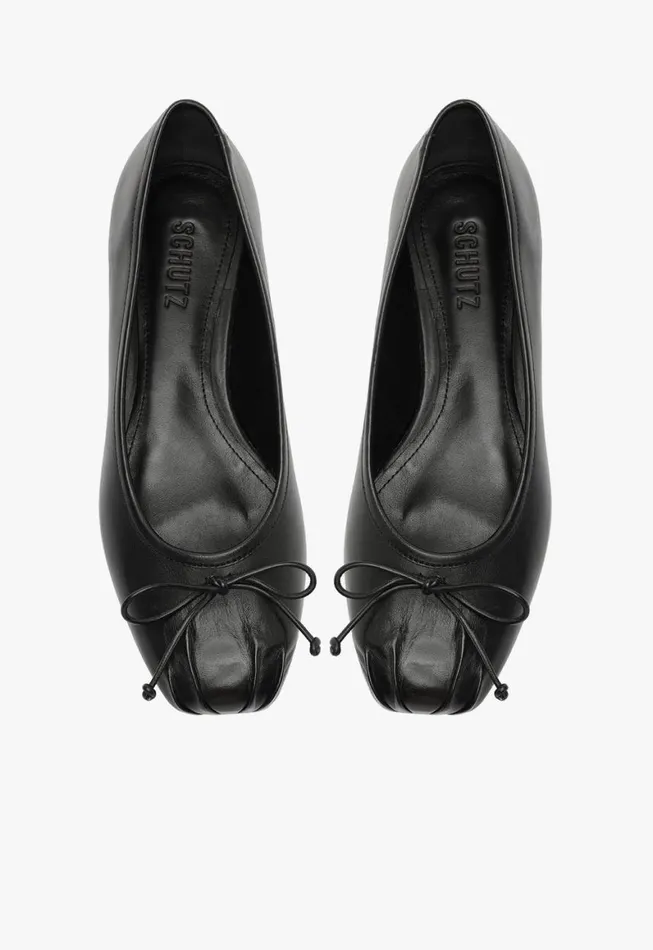 Schutz Shoes Ballerinas Arissa Draped Ballet Flat Black 8211 Women