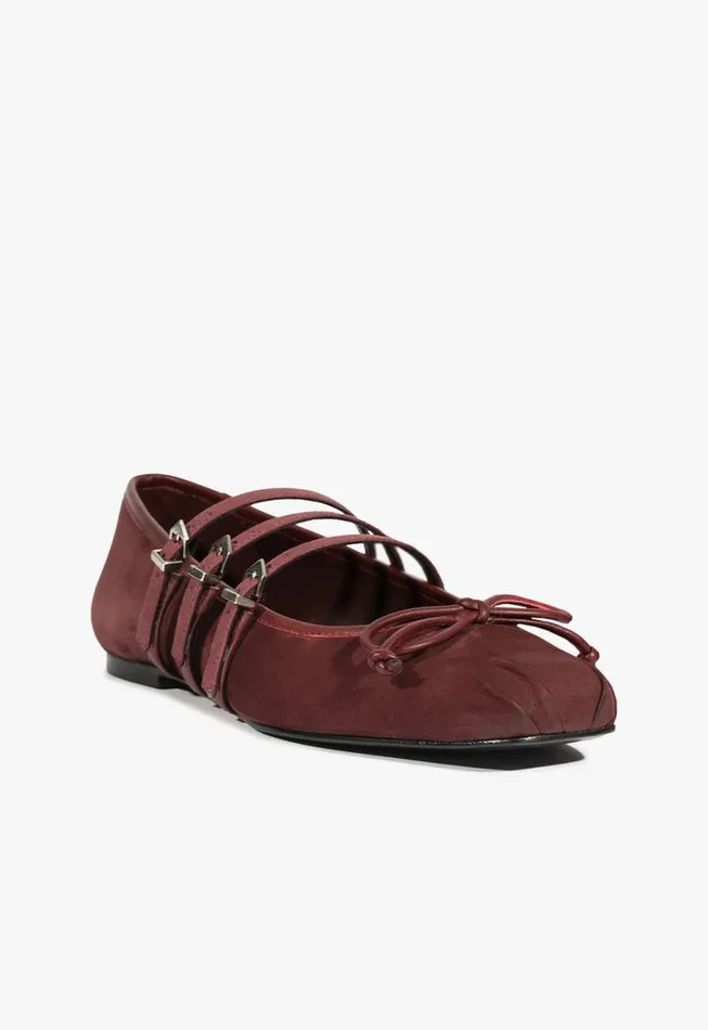 Schutz Shoes Ballerinas Arissa Strap Flat Cherry Wine 8211 Women