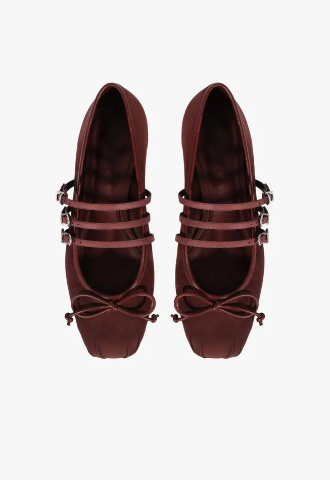 Schutz Shoes Ballerinas Arissa Strap Flat Cherry Wine 8211 Women