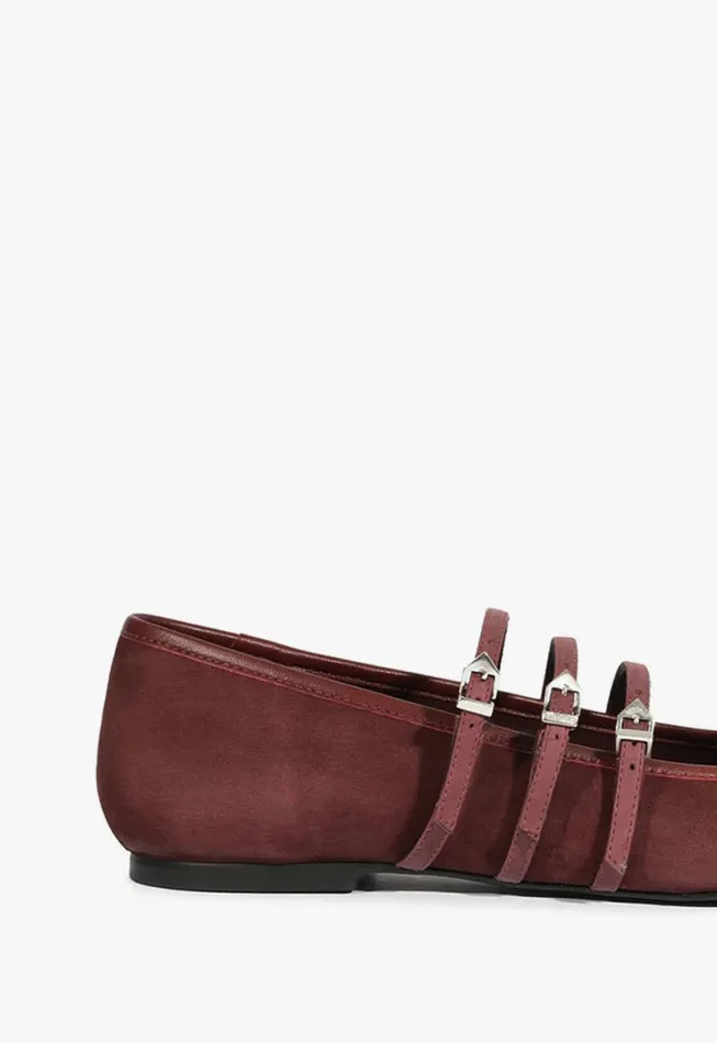 Schutz Shoes Ballerinas Arissa Strap Flat Cherry Wine 8211 Women