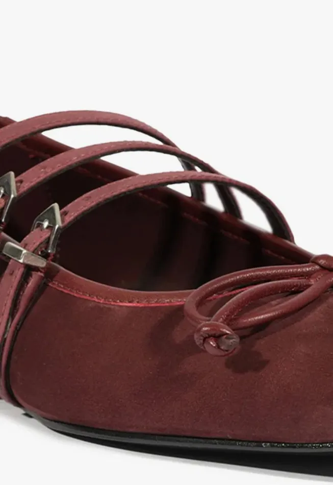 Schutz Shoes Ballerinas Arissa Strap Flat Cherry Wine 8211 Women