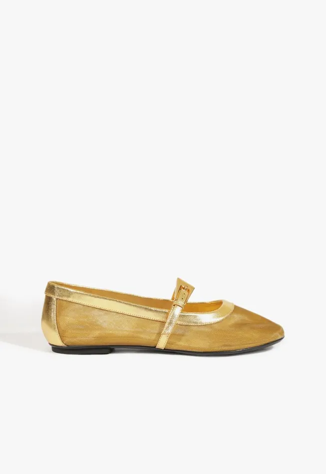Schutz Shoes Ballerinas Sylvie Ballet Flat Gold 8211 Women