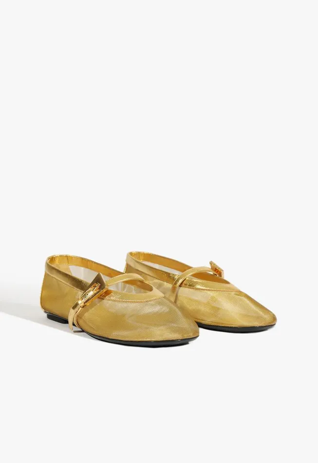 Schutz Shoes Ballerinas Sylvie Ballet Flat Gold 8211 Women