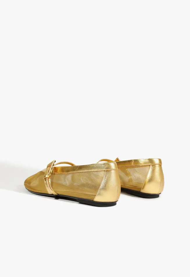 Schutz Shoes Ballerinas Sylvie Ballet Flat Gold 8211 Women
