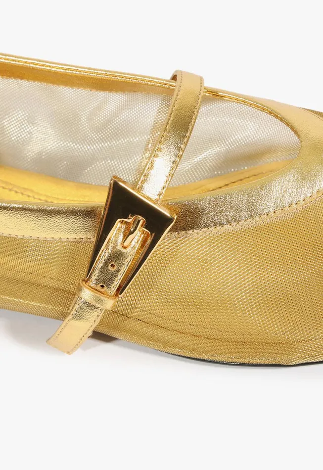 Schutz Shoes Ballerinas Sylvie Ballet Flat Gold 8211 Women