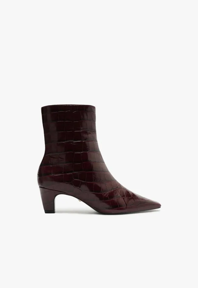 Schutz Shoes Booties Dellia Bootie Cherry Wine 8211 Women