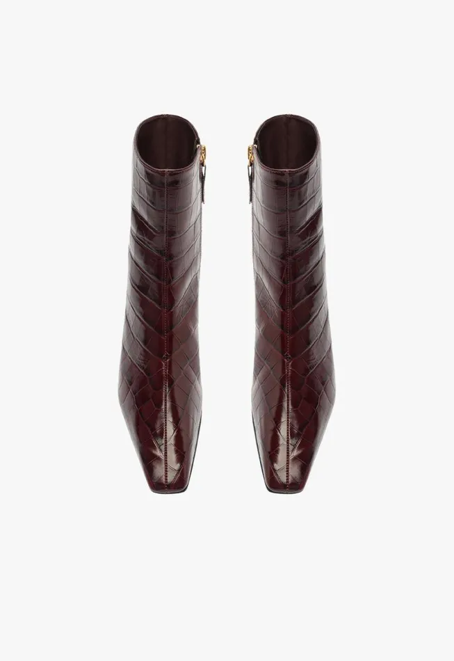 Schutz Shoes Booties Dellia Bootie Cherry Wine 8211 Women
