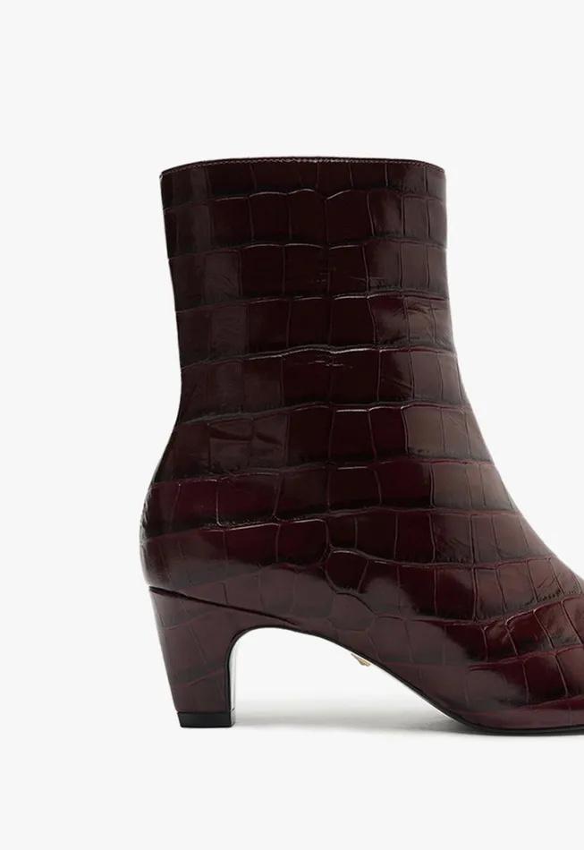Schutz Shoes Booties Dellia Bootie Cherry Wine 8211 Women