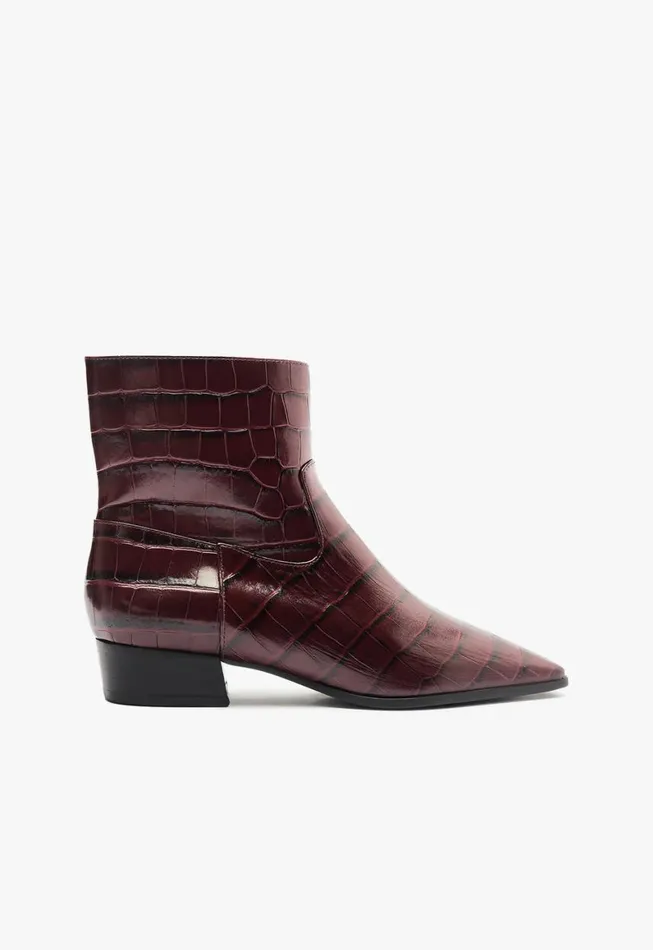 Schutz Shoes Booties Helena Bootie Cherry Wine 8211 Women