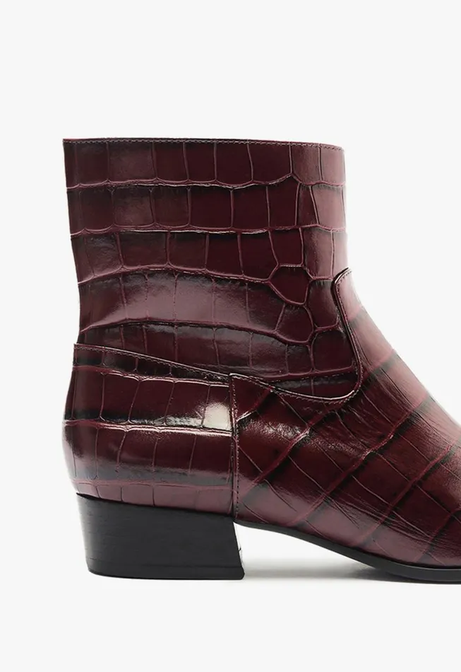 Schutz Shoes Booties Helena Bootie Cherry Wine 8211 Women