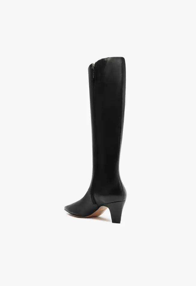 Schutz Shoes Boots Dellia Up Leather Boot Black 8211 Women