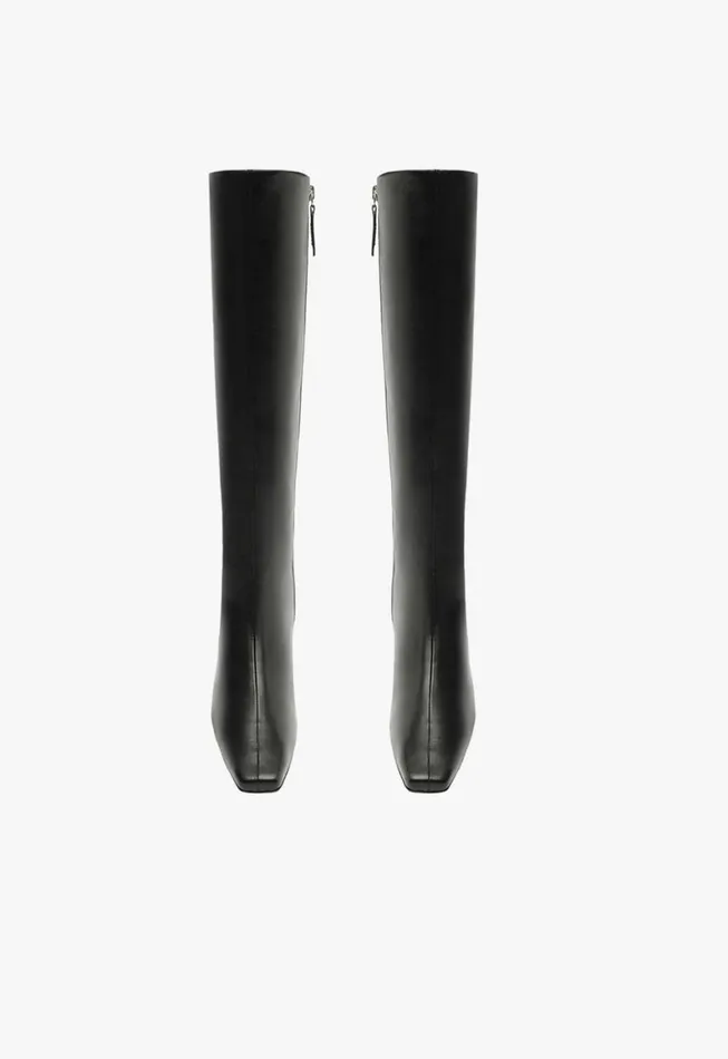 Schutz Shoes Boots Dellia Up Leather Boot Black 8211 Women