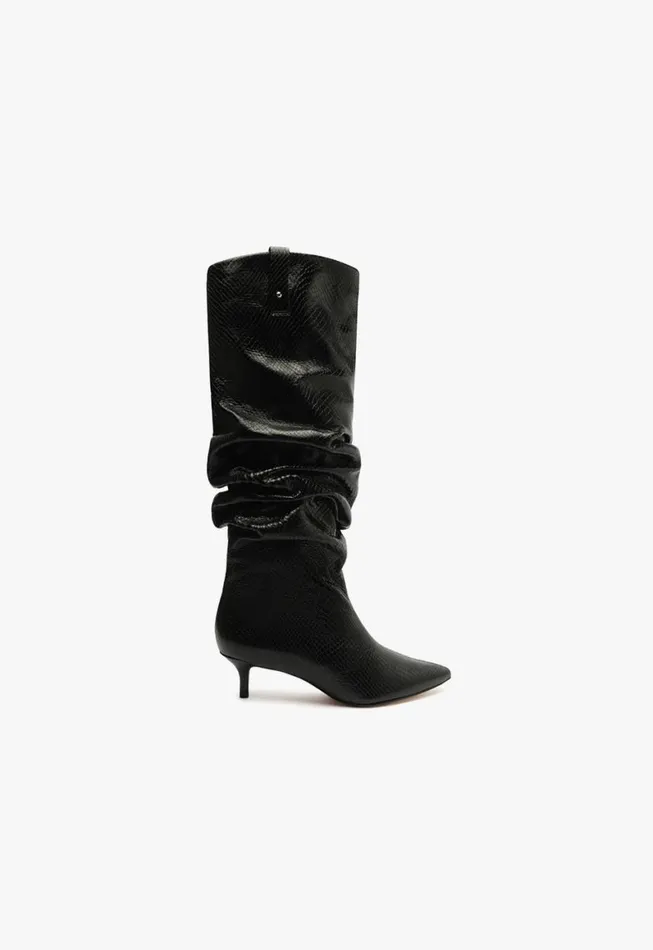 Schutz Shoes Boots Maryana Lo Slouch Boot Black 8211 Women
