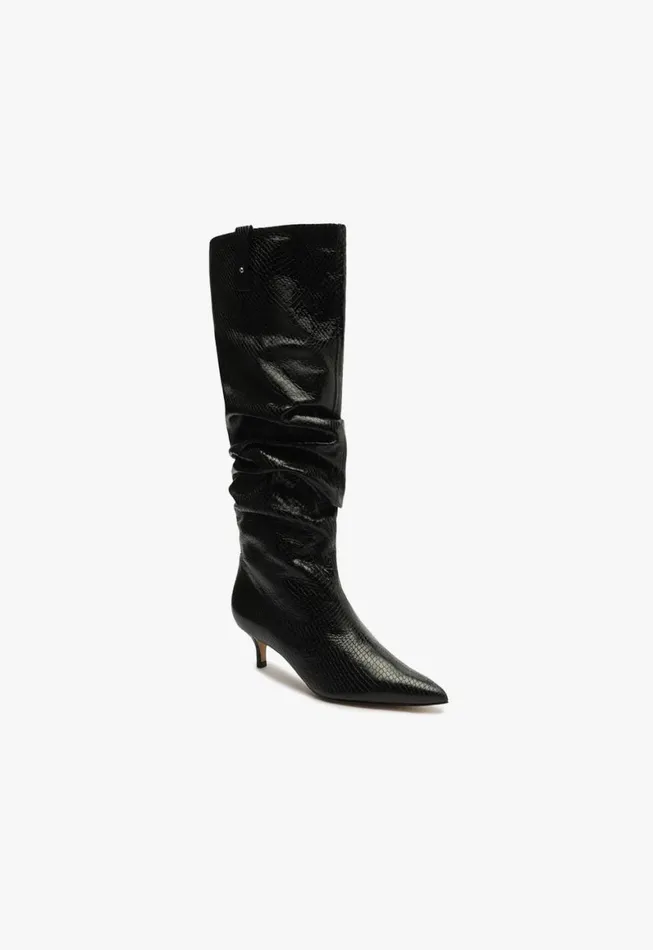 Schutz Shoes Boots Maryana Lo Slouch Boot Black 8211 Women