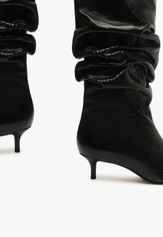 Schutz Shoes Boots Maryana Lo Slouch Boot Black 8211 Women