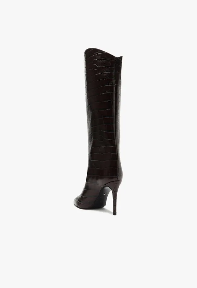 Schutz Shoes Boots Maryana Wide Boot Brown 8211 Women