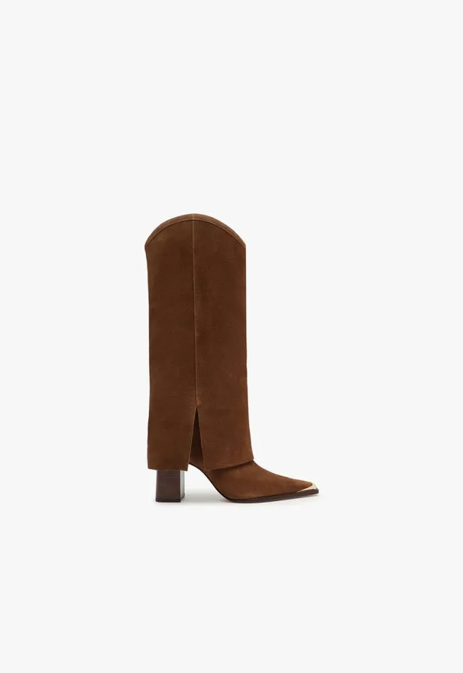 Schutz Shoes Boots Raffaela Cloak Boot Dark Caramel 8211 Women