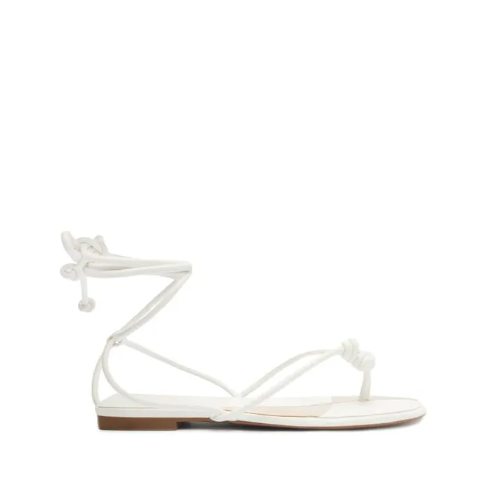Schutz Shoes Flats Poppy Flat Sandal White 8211 Women