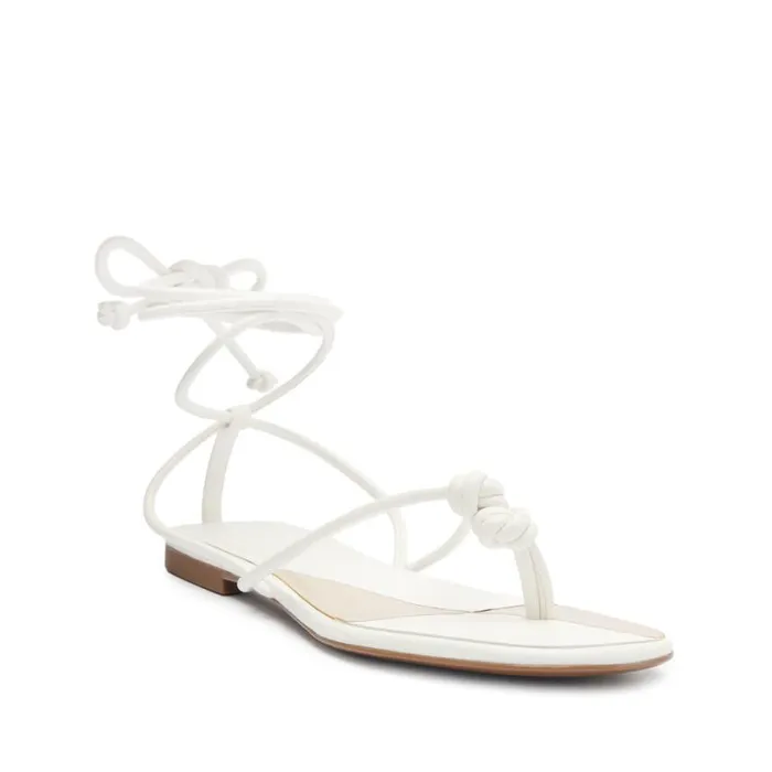Schutz Shoes Flats Poppy Flat Sandal White 8211 Women