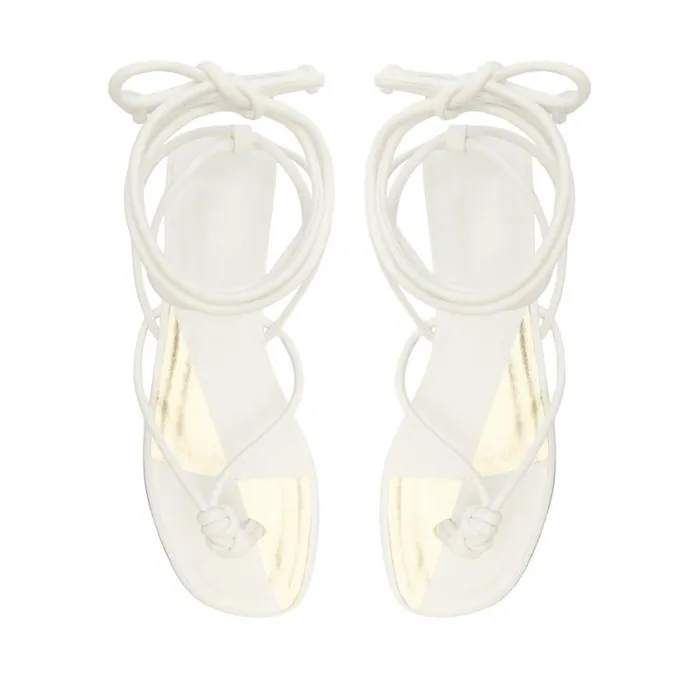 Schutz Shoes Flats Poppy Flat Sandal White 8211 Women