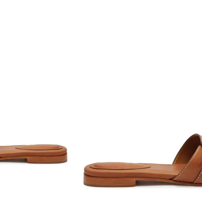 Schutz Shoes Flats Wavy Flat Sandal Brown 8211 Women