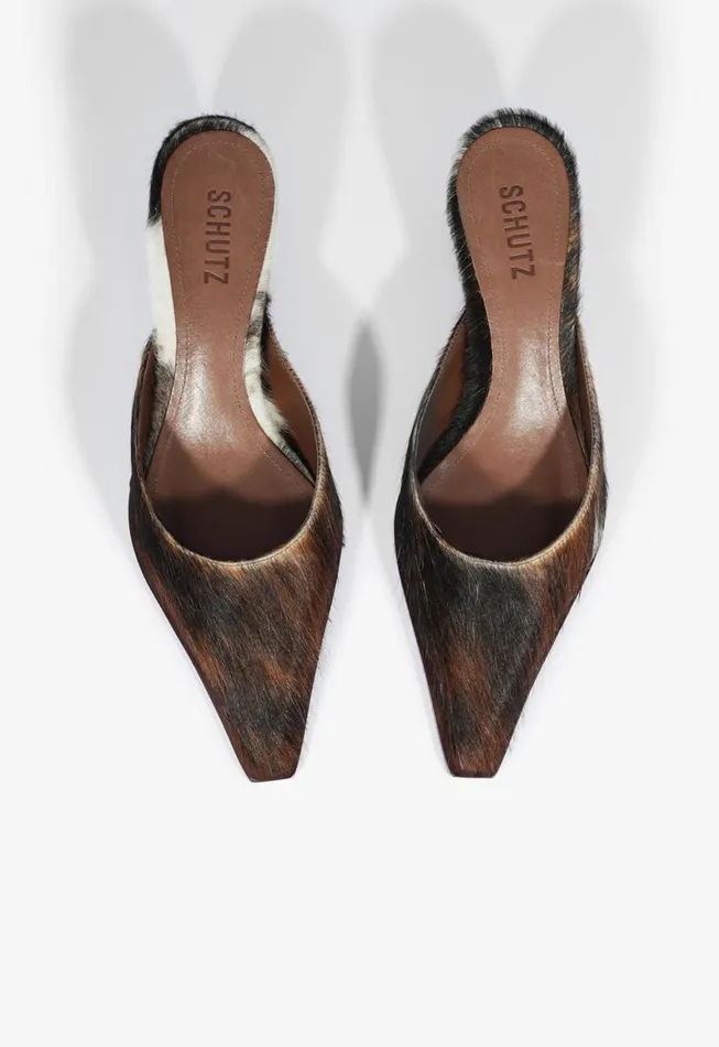Schutz Shoes Pumps Daria Mule Leather Pump Brown 8211 Women