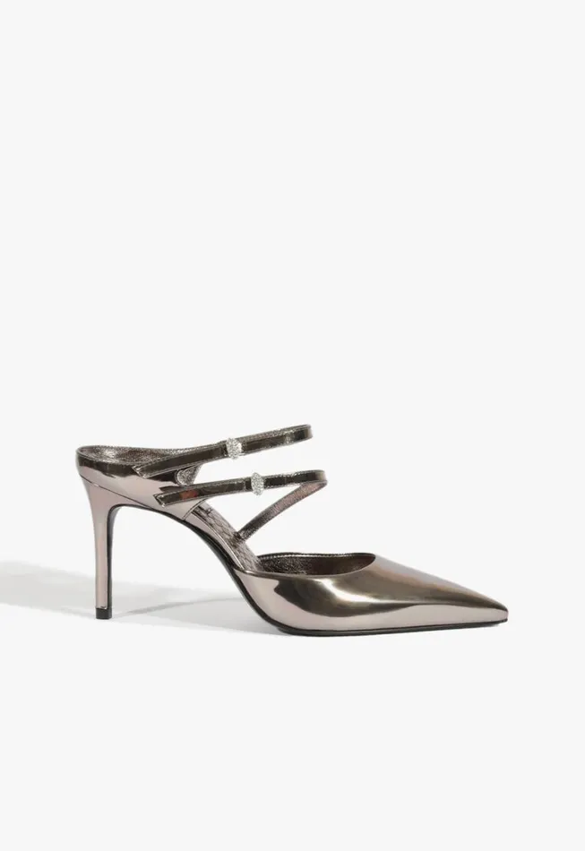 Schutz Shoes Pumps Tonya Mule Pump Silver 8211 Women