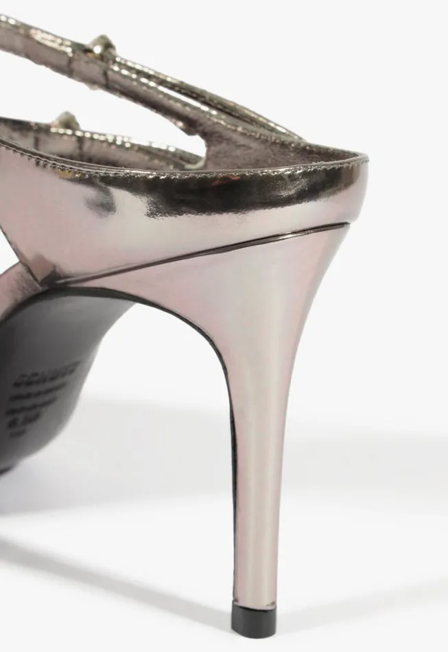 Schutz Shoes Pumps Tonya Mule Pump Silver 8211 Women