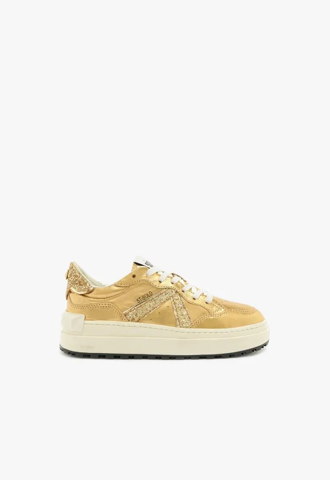 Schutz Shoes Sneakers STBOLD Leather Sneaker Gold 8211 Women