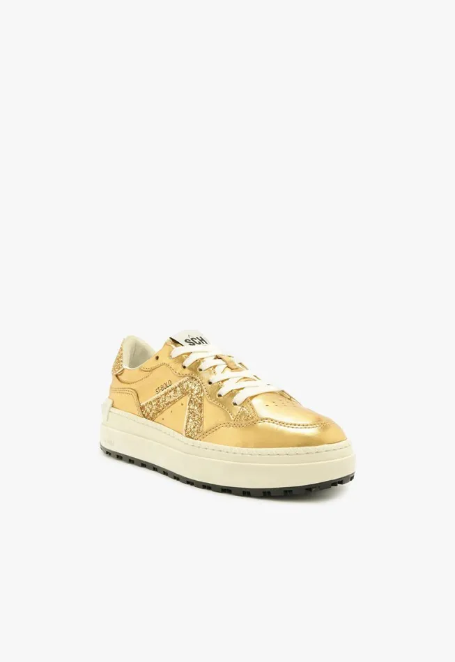 Schutz Shoes Sneakers STBOLD Leather Sneaker Gold 8211 Women