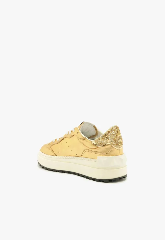Schutz Shoes Sneakers STBOLD Leather Sneaker Gold 8211 Women