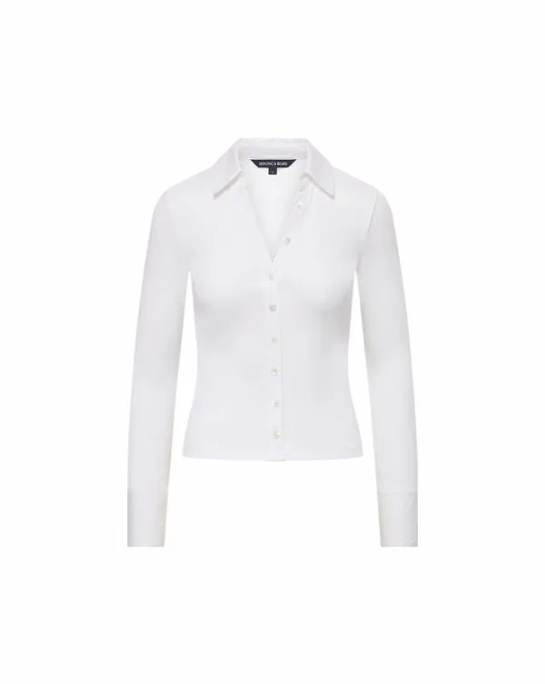 Scottie ButtonDown Shirt White Women Veronica Beard Tops Scottie ButtonDown Shirt White Women Veronica Beard Tops