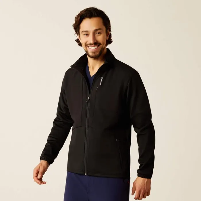 Scrubs 8211 New Men Ariat Galen Fleece Scrub Jacket Black