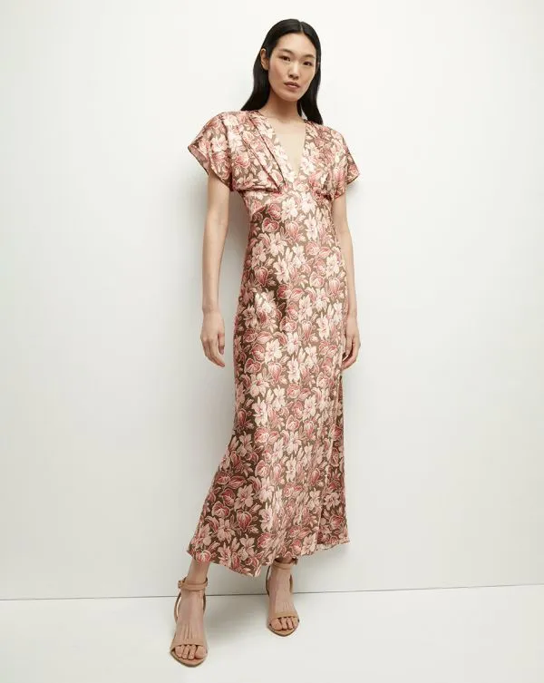 Seymour StretchSilk Dress Deep Ochre Multi Women Veronica Beard Dresses Seymour StretchSilk Dress Deep Ochre Multi Women Veronica Beard Dresses