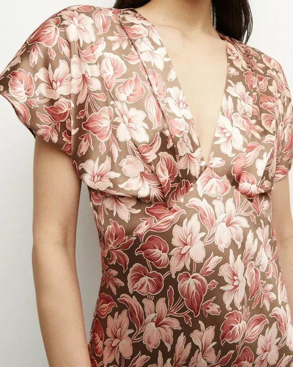Seymour StretchSilk Dress Deep Ochre Multi Women Veronica Beard Dresses Seymour StretchSilk Dress Deep Ochre Multi Women Veronica Beard Dresses