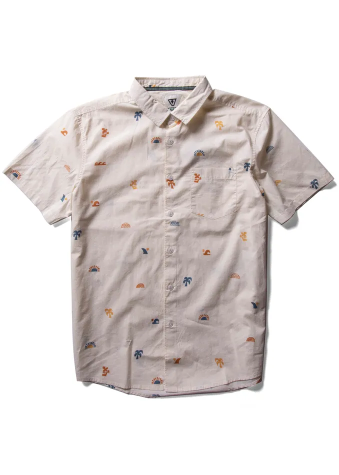Shirts and Flannels Vissla Men The Ecology Center Surf Farm Eco Ss Shirt DUNE