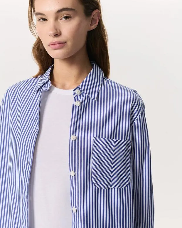 Shirts and Tops Maxine Poplin Stripe Shirt Blue Stripe rag and bone Women