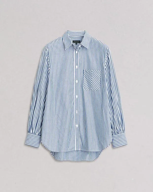 Shirts and Tops Maxine Poplin Stripe Shirt Blue Stripe rag and bone Women