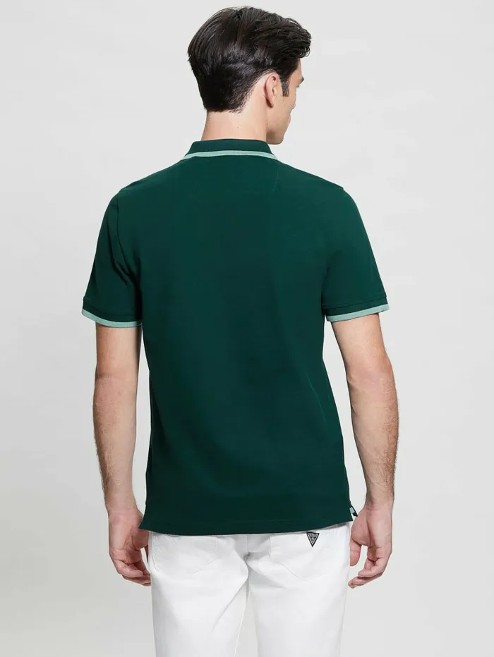 Shirts Eco Lyle Logo Polo Dark Jade GUESS Men