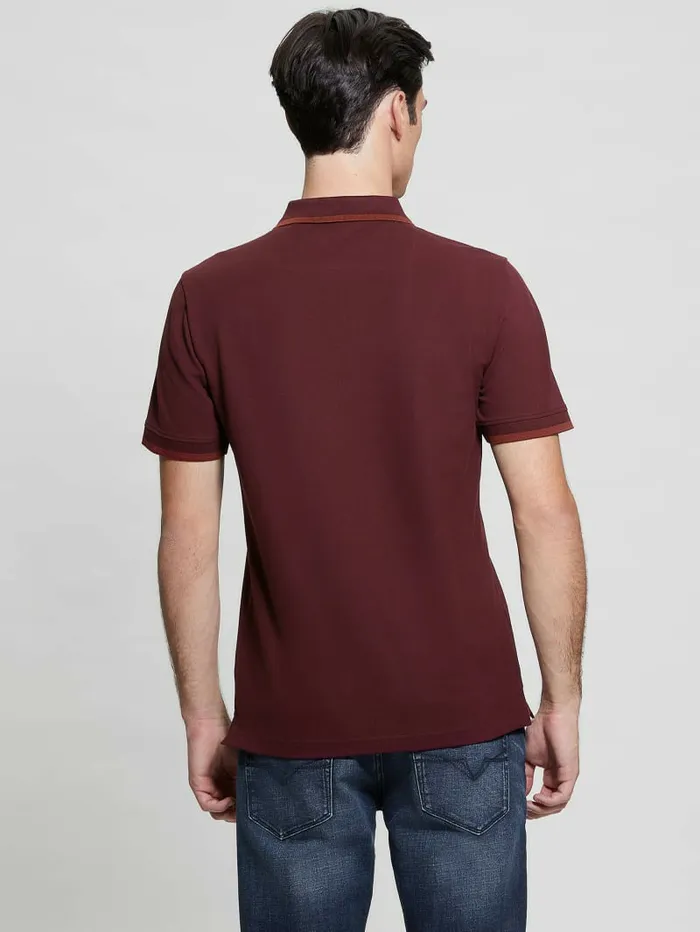 Shirts Eco Lyle Logo Polo Red Noir GUESS Men Shirts Eco Lyle Logo Polo Red Noir GUESS Men