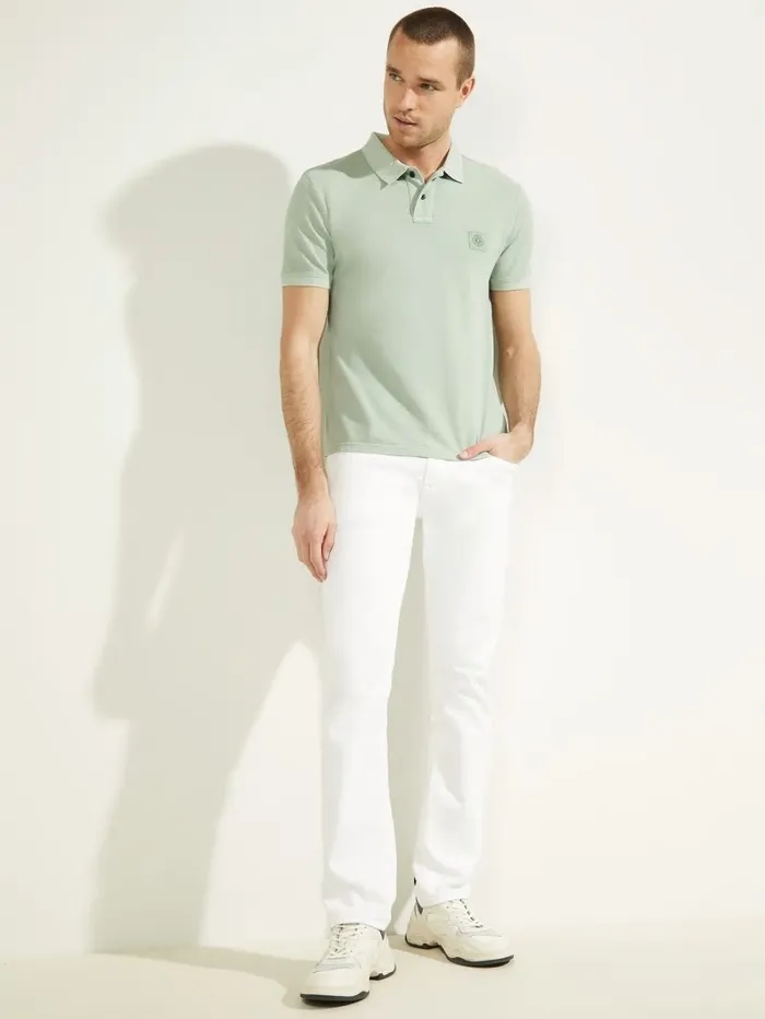 Shirts GUESS Men Washed Polo Matcha Dust