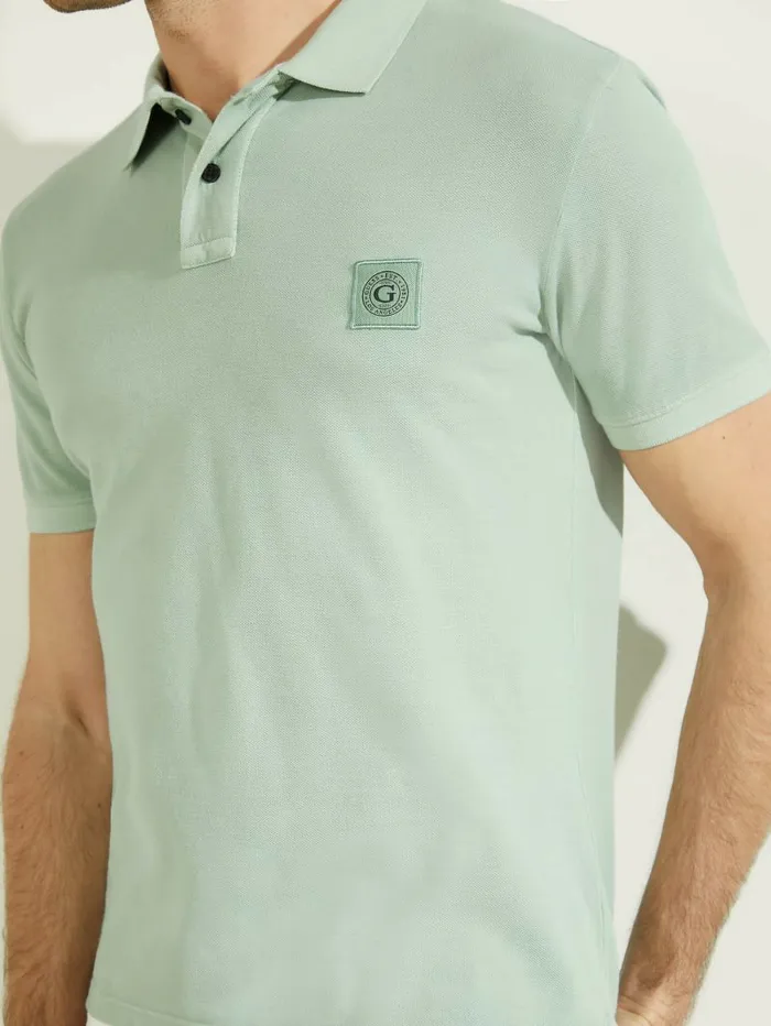 Shirts GUESS Men Washed Polo Matcha Dust