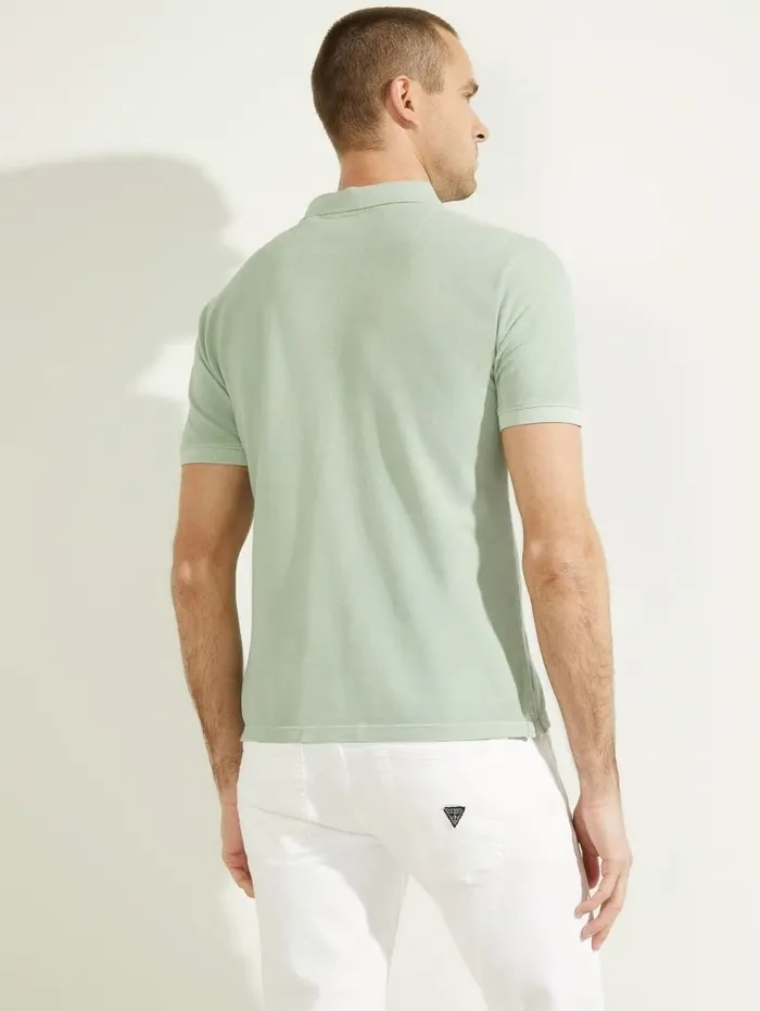Shirts GUESS Men Washed Polo Matcha Dust