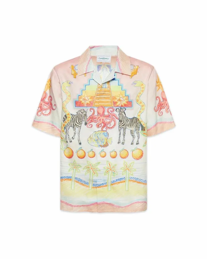Shirts Men Casablanca Paris L039Arbre De Vie Shirt