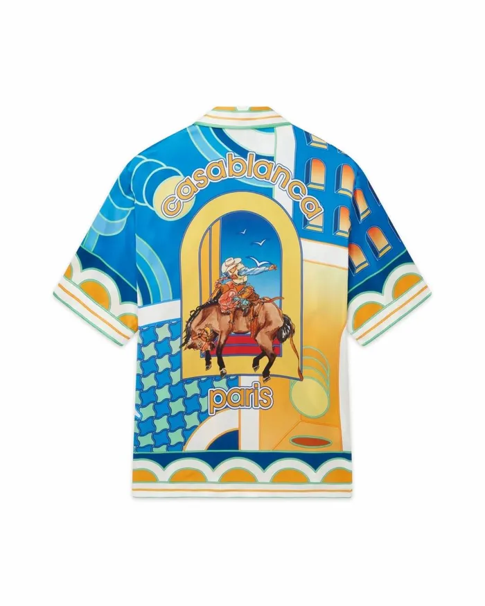 Shirts Men Casablanca Paris Paysage Silk Shirt