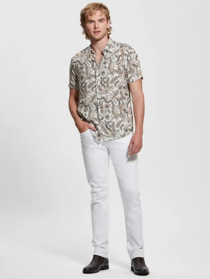 Shirts Men GUESS Eco Paisley Shirt Paisley Floral Shirts Men GUESS Eco Paisley Shirt Paisley Floral