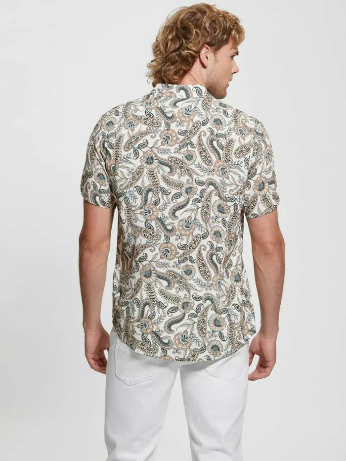 Shirts Men GUESS Eco Paisley Shirt Paisley Floral Shirts Men GUESS Eco Paisley Shirt Paisley Floral