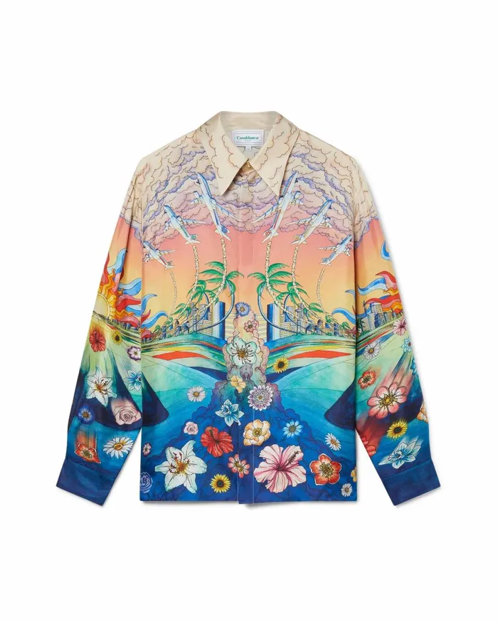 Shirts MenWomen Casablanca Paris L039Envol Silk Shirt