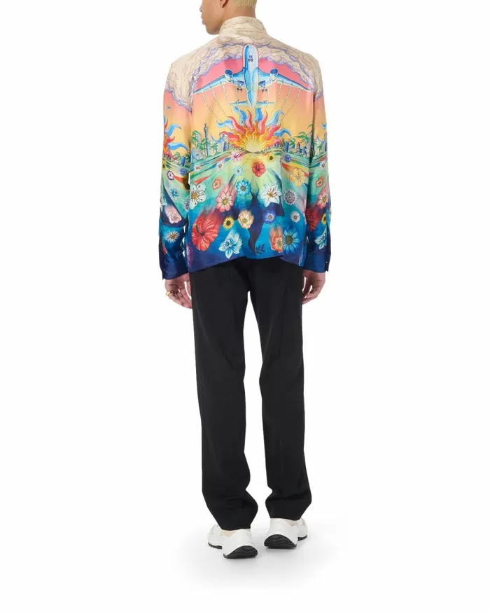 Shirts MenWomen Casablanca Paris L039Envol Silk Shirt Shirts MenWomen Casablanca Paris L039Envol Silk Shirt